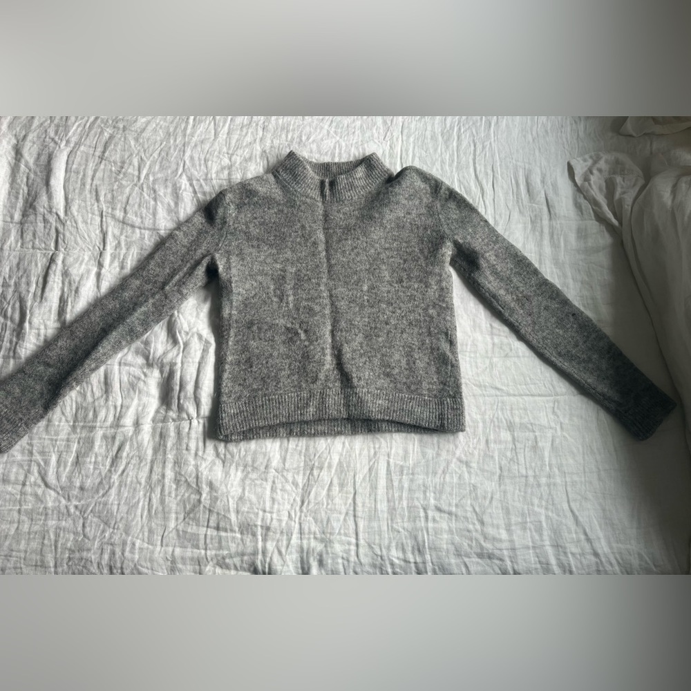 Gray cropped Acne sweater